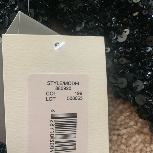 NWT Theia black sequin mermaid gown - Picture 5 of 8